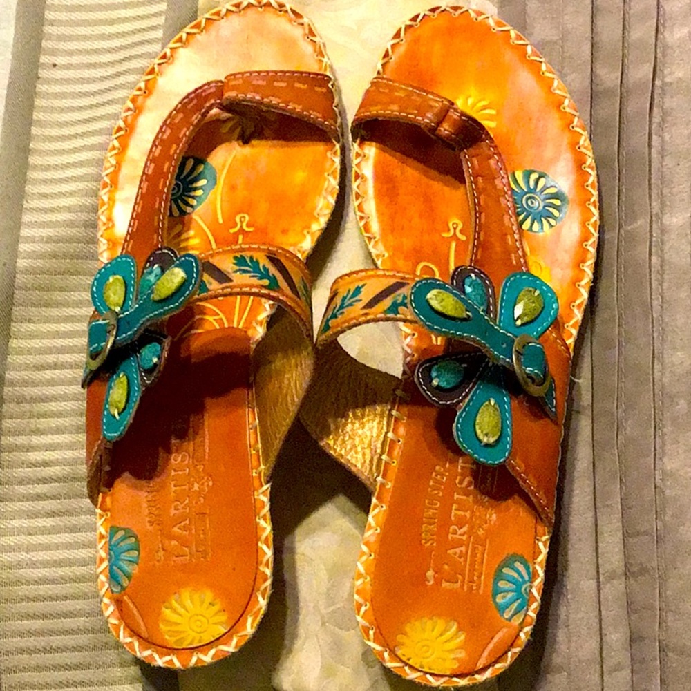 Spring step L’Artiste dragonfly sandals size 9
